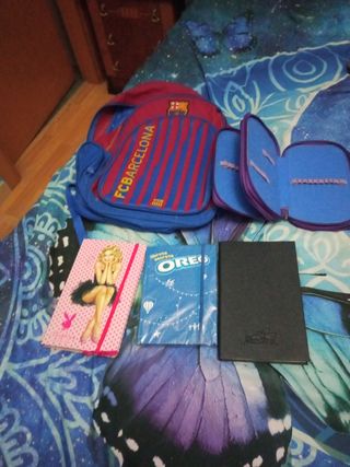 Lote: Mochila FC Barcelona, Estuche y Agendas