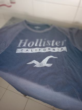 Camiseta Hollister California Azul Hombre