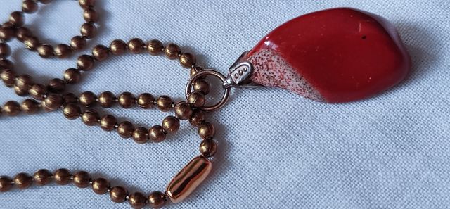 Colgante Jaspe Rojo y Dorado