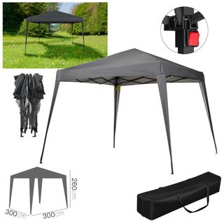 Gazebo da giardino 3x3m grigio