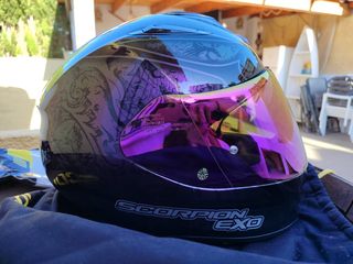 Casco Scorpion Exo Air Fantasy Camaleón T. S 56 CM