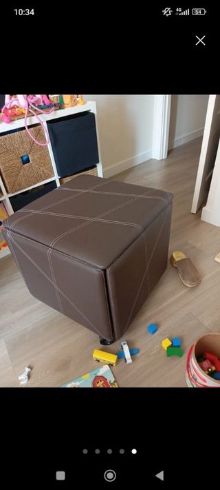 Puff modular con 4 sillas más taburete