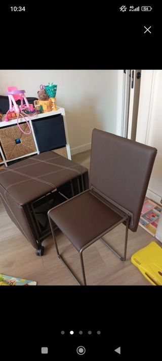 Puff modular con 4 sillas más taburete