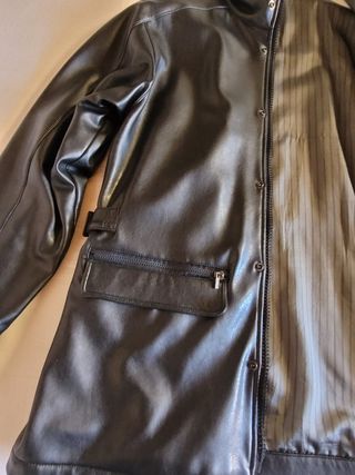 Giaccone Giorgio Armani Pelle Nero