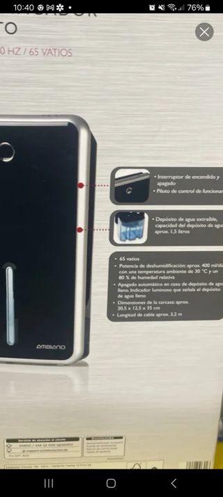 Deshumidificador Ambiano Compacto