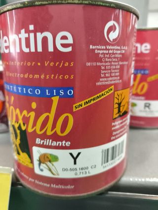 Esmalte Antióxido Valentine Amarillo 750ml
