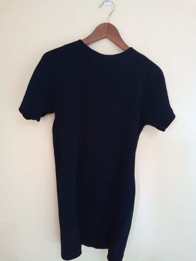 Vestido azul marino Mango Talla XS murciélago