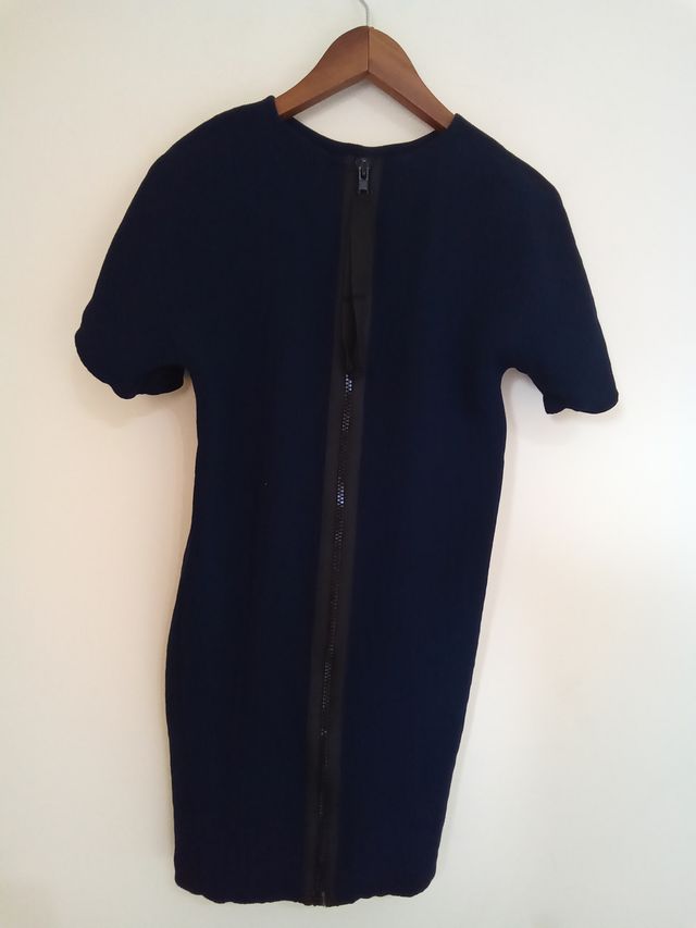 Vestido azul marino Mango Talla XS murciélago