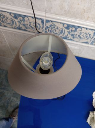 Lámpara de Mesa Vintage Corep base metal gris