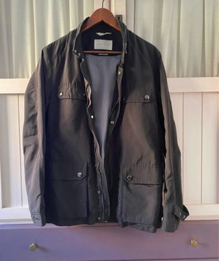 Abrigo Zara Negro Hombre