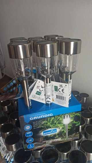 12 Paletti Solari Grundig Acciaio Inox