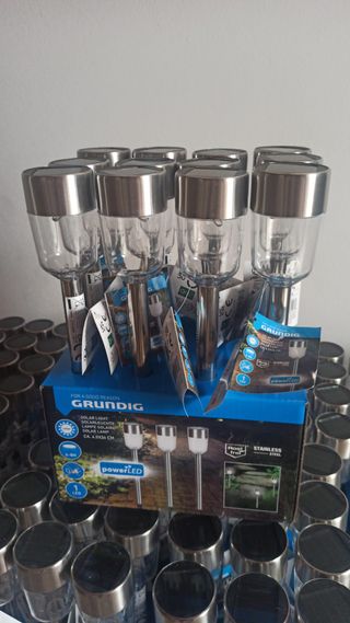 12 Paletti Solari Grundig Acciaio Inox