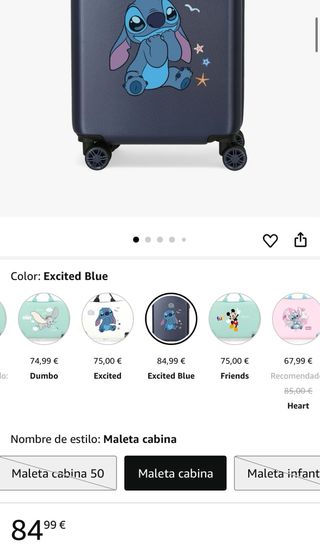 Maleta Infantil Disney Stitch Rígida Azul