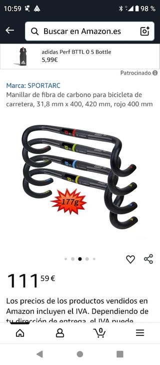 Manillar Carbono Bici Carretera SPORTARC