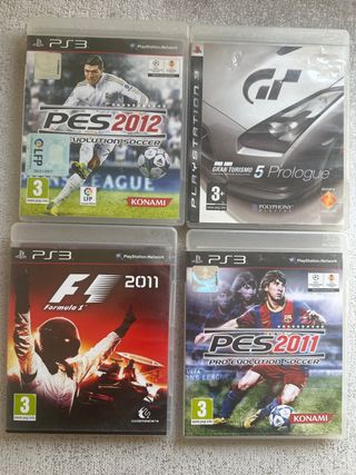 Juegos PS3: PES 2012, PES 2011, F1 2011, GT5