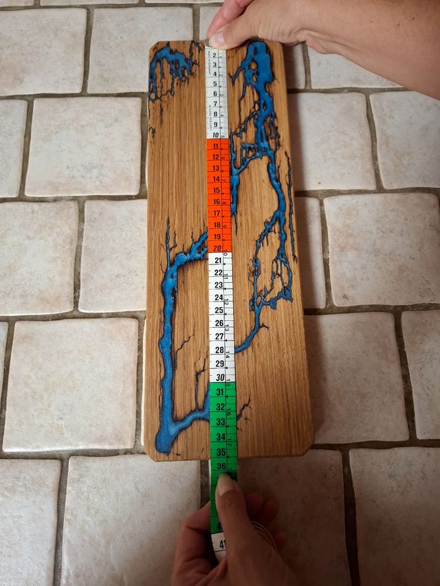 Tagliere Legno e Resina Blu