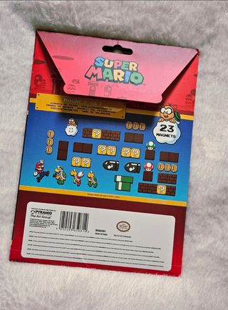 Imanes Mario Bros 2 láminas 23 imanes 