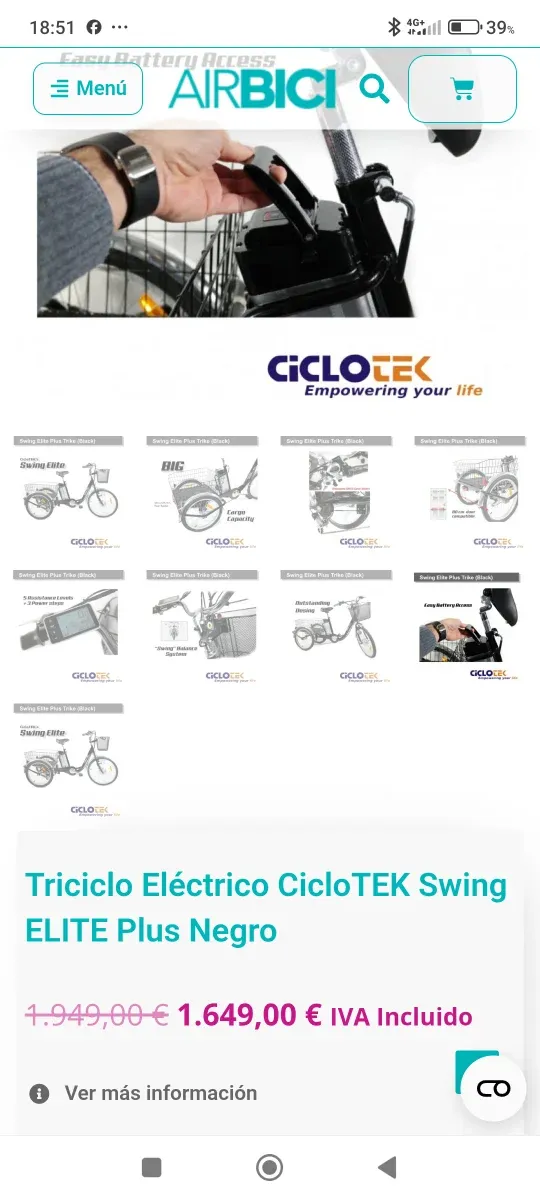 Triciclo Eléctrico Swing
