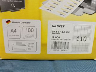 Pack 2 - Etiquetas autoadhesivas universales A4 mu