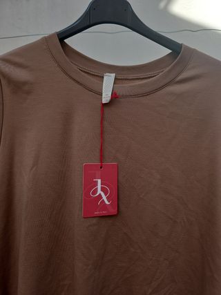 Camiseta manga larga marrón talla única