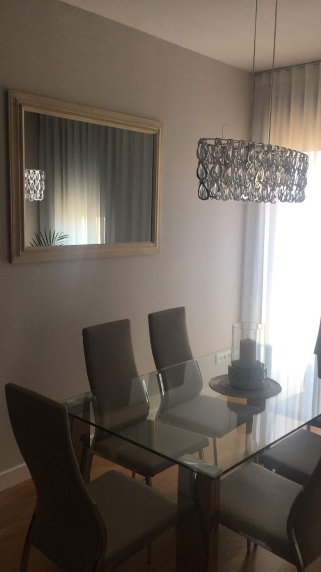 Lámpara Colgante Comedor Cristal y Metal