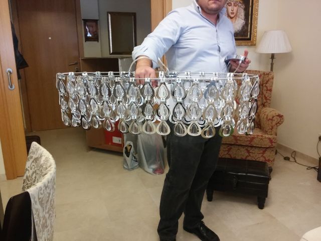 Lámpara Colgante Comedor Cristal y Metal