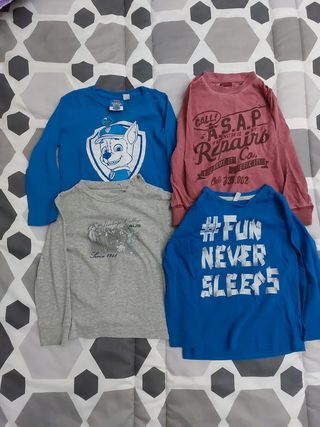Set 4 magliette per bambino 3/4 anni