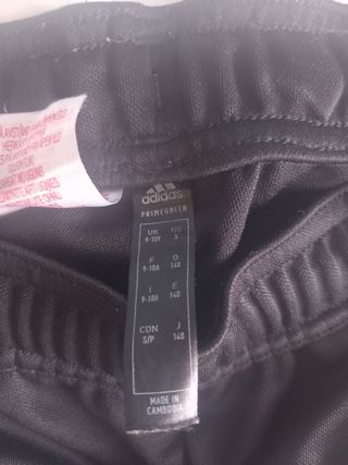 Pantalón Adidas Negro con Rayas Blancas