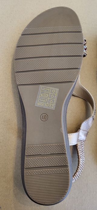 Sandalias Brillantes Talla 40 Doradas