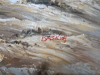 Cuadro Óleo Original Partenón Marco Dorado