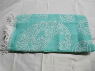 Fular Playa/Piscina Teal y Blanco