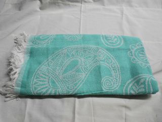 Fular Playa/Piscina Teal y Blanco