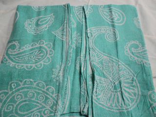 Fular Playa/Piscina Teal y Blanco