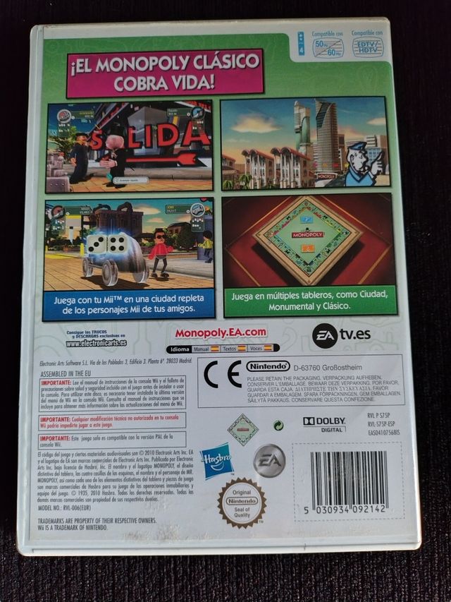 Monopoly Streets Nintendo Wii