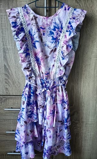 Vestido floral verano/eventos morado