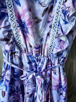 Vestido floral verano/eventos morado