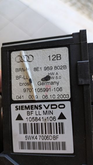 Motor Elevalunas Audi Siemens VDO 8E1 959 802B