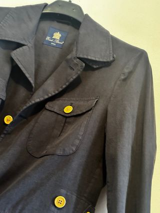 Giacca Uomo Blu Cotone ottima per Mezza Stagione