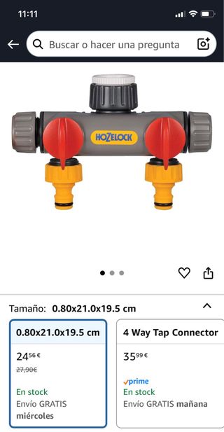 Conector Manguera Hozelock 2 Vías