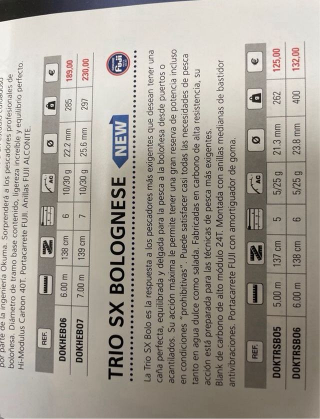 Caña￼Okuma Helios Bolognese 7.00.