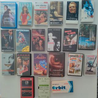 Lote 21 películas VHS video cassette, alguna rara