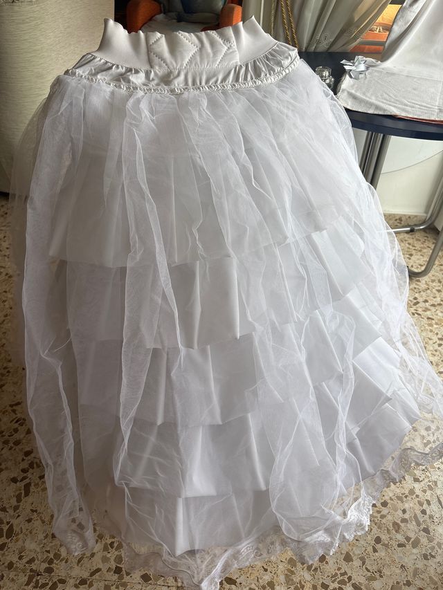 Cancán Fallera Adulta Blanco