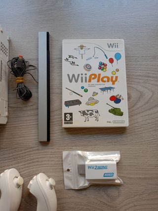 Nintendo Wii Blanca + 2 Mandos + HDMI