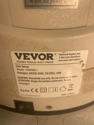 VEVOR Clasificadora de Monedas EURO