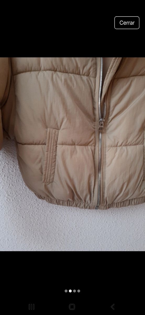 Cazadora beige mujer