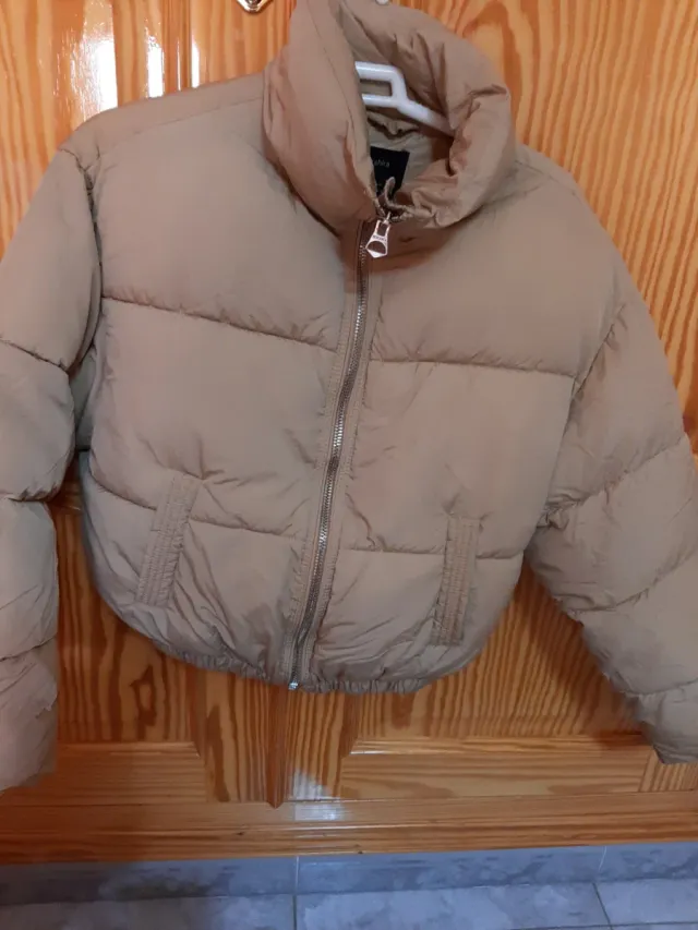 Cazadora beige mujer