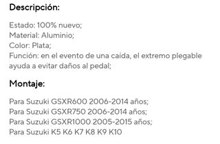Palanca Freno Trasero Suzuki GSXR