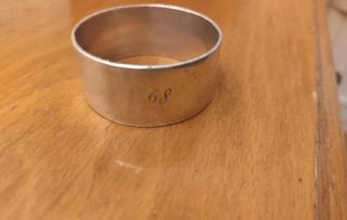 Servilletero antiguo de plata con sello