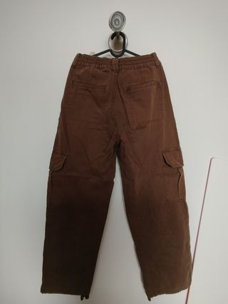 Pull&Bear Pantalones Cargo Marrones unisex 