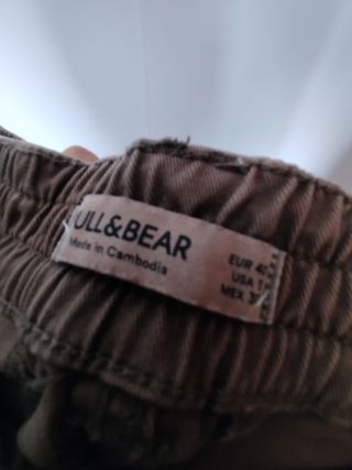 Pull&Bear Pantalones Cargo Marrones unisex 